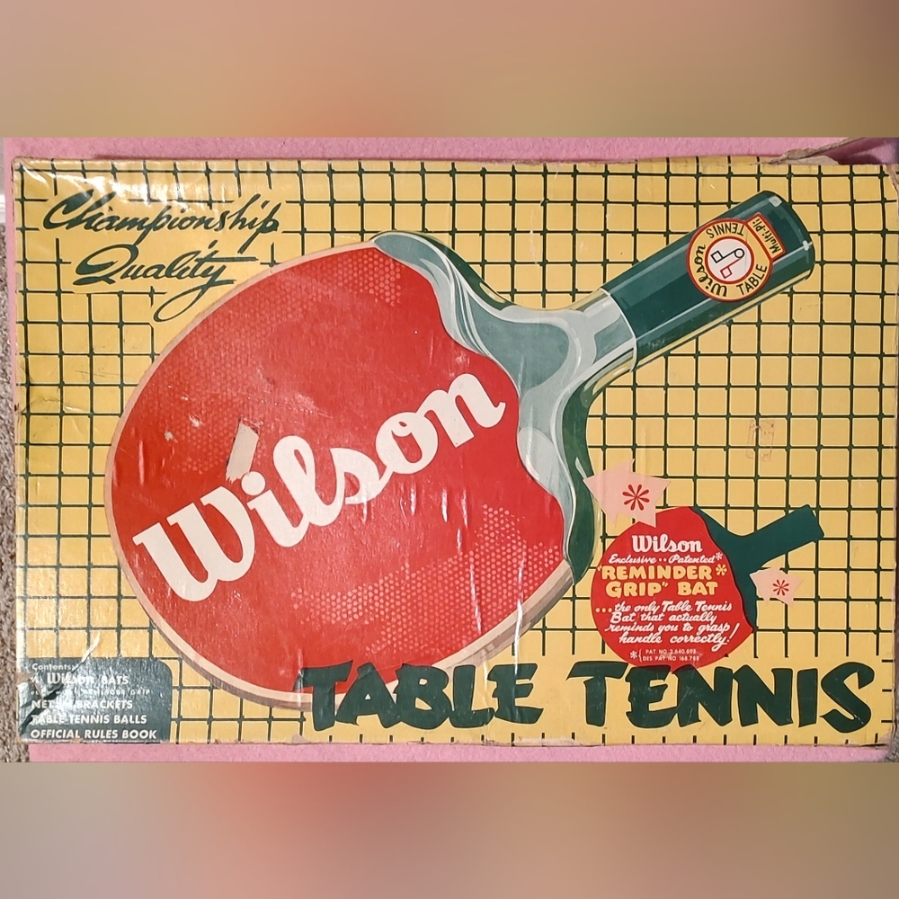 Vintage 1950 s Wilson Table Tennis Game In Original Box